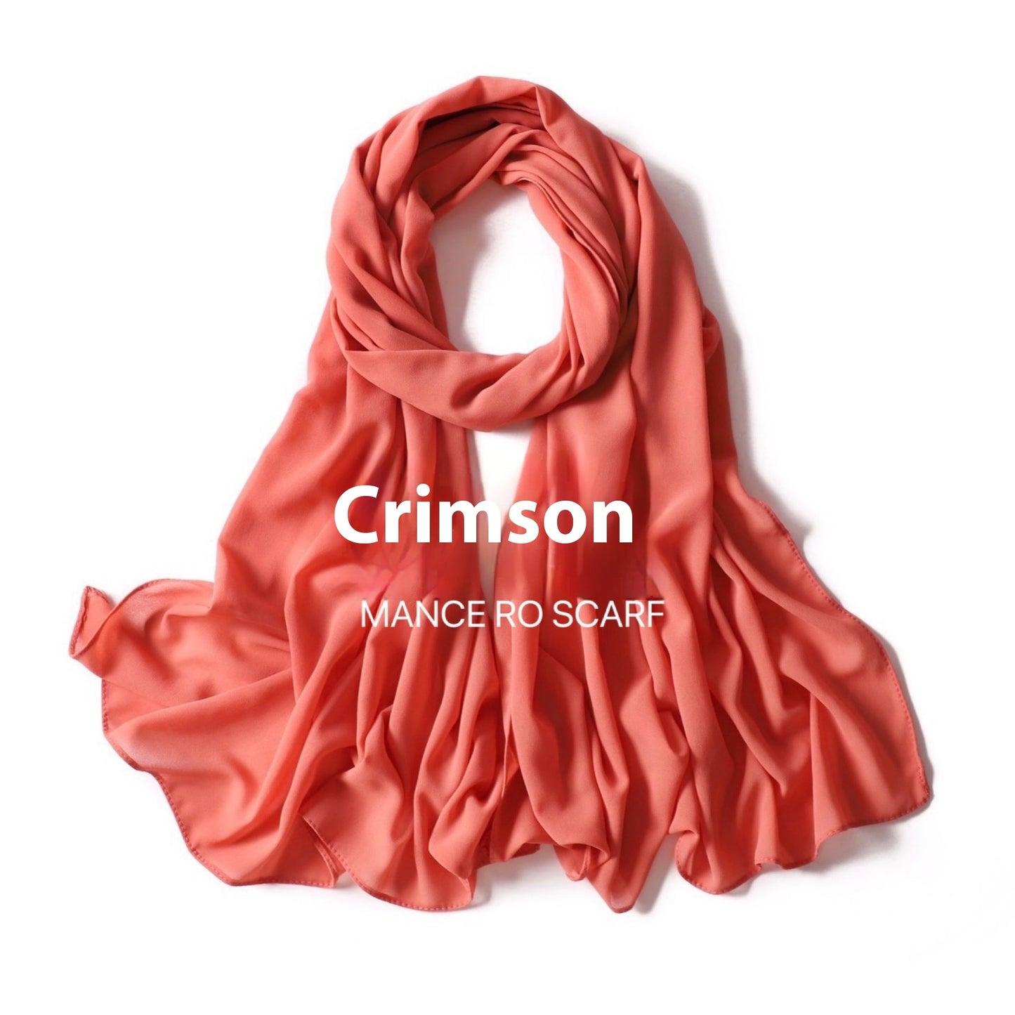 Reine Farbe Perle Chiffon Schal Kopftuch Schleier Chiffon Schal