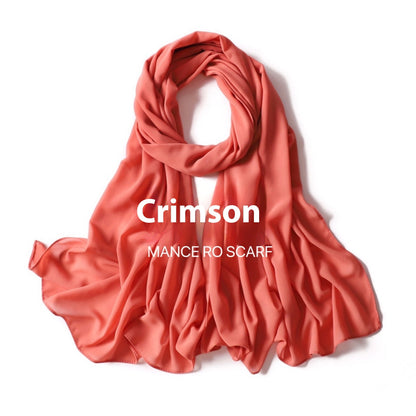 Reine Farbe Perle Chiffon Schal Kopftuch Schleier Chiffon Schal
