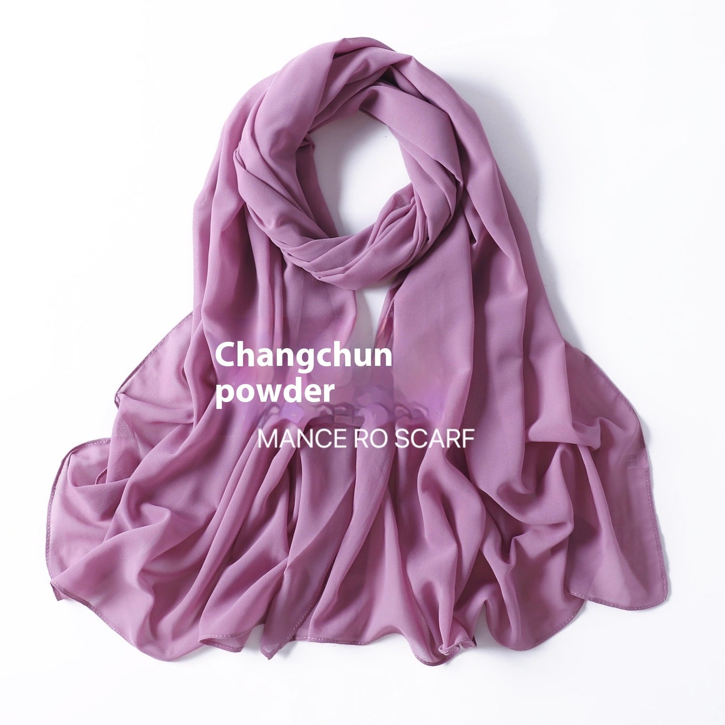 Reine Farbe Perle Chiffon Schal Kopftuch Schleier Chiffon Schal