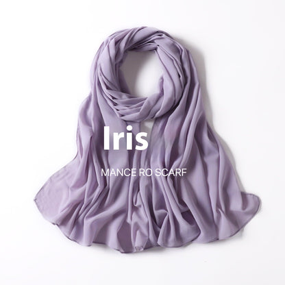 Reine Farbe Perle Chiffon Schal Kopftuch Schleier Chiffon Schal