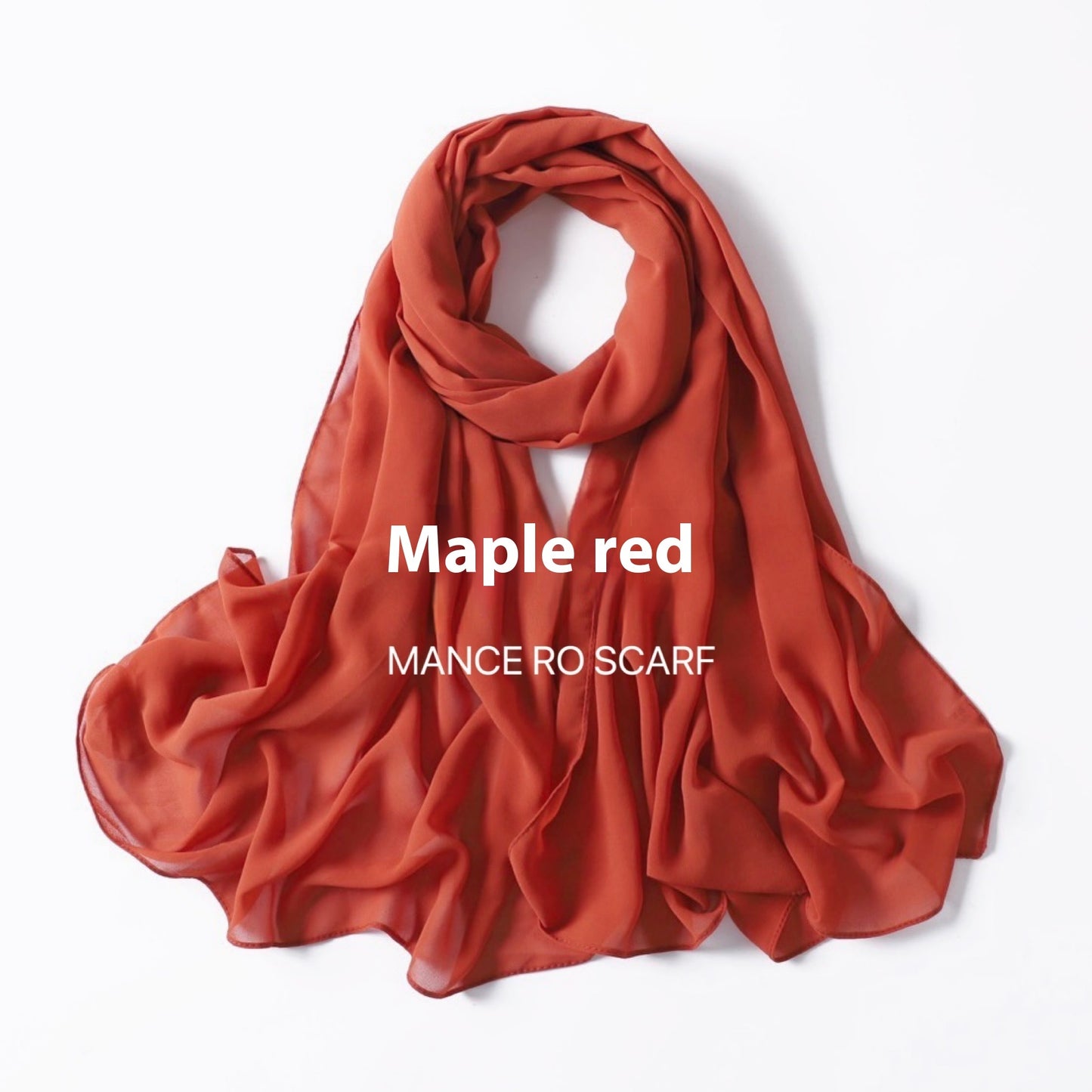 Reine Farbe Perle Chiffon Schal Kopftuch Schleier Chiffon Schal