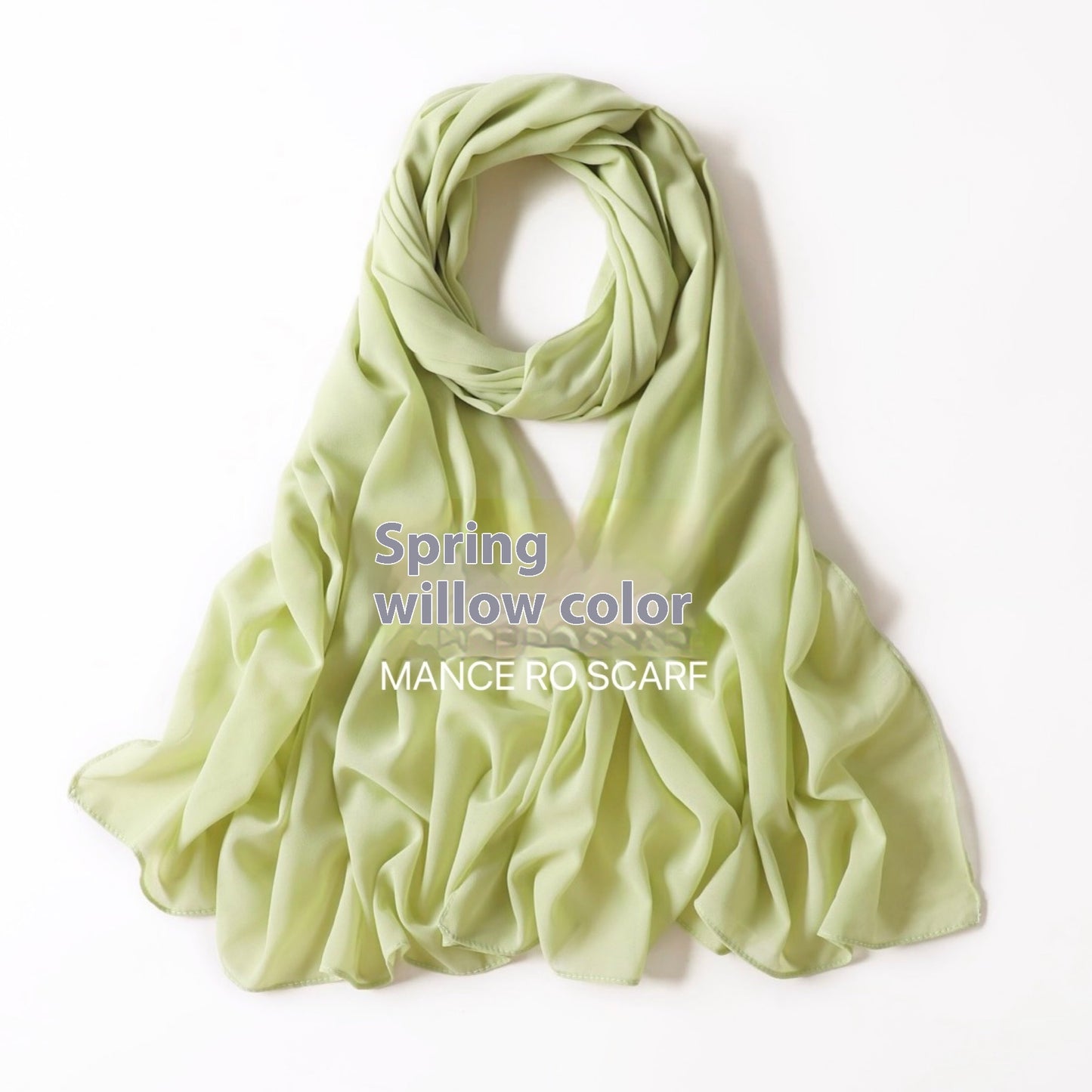 Reine Farbe Perle Chiffon Schal Kopftuch Schleier Chiffon Schal