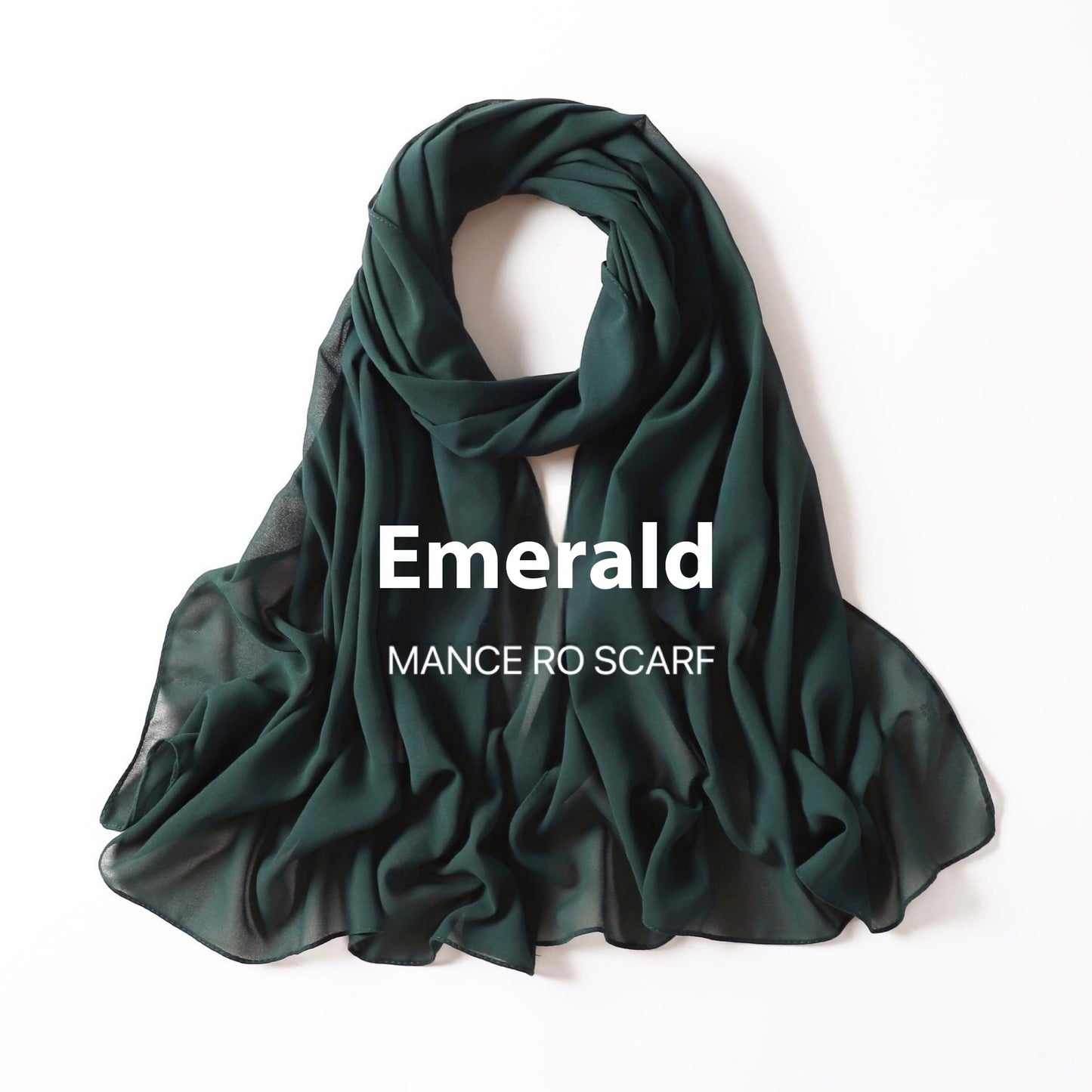 Reine Farbe Perle Chiffon Schal Kopftuch Schleier Chiffon Schal