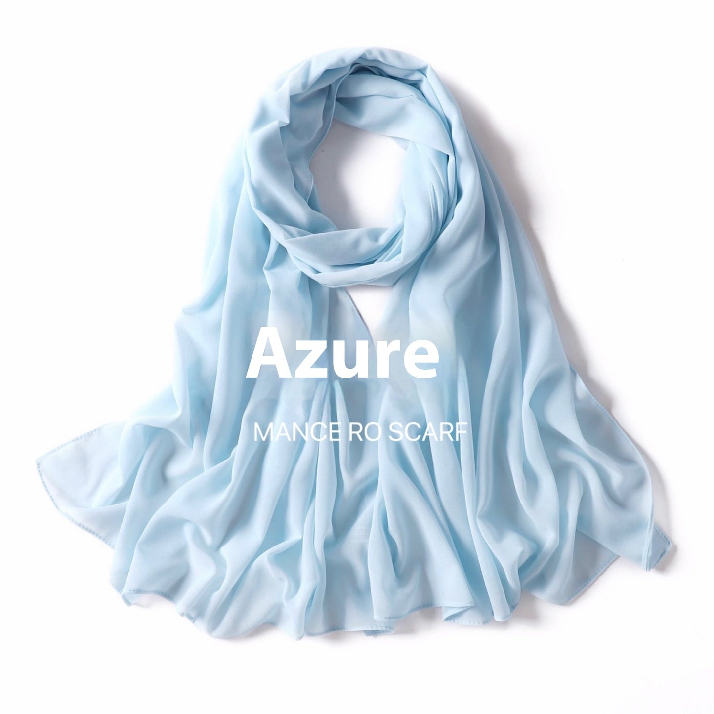 Reine Farbe Perle Chiffon Schal Kopftuch Schleier Chiffon Schal