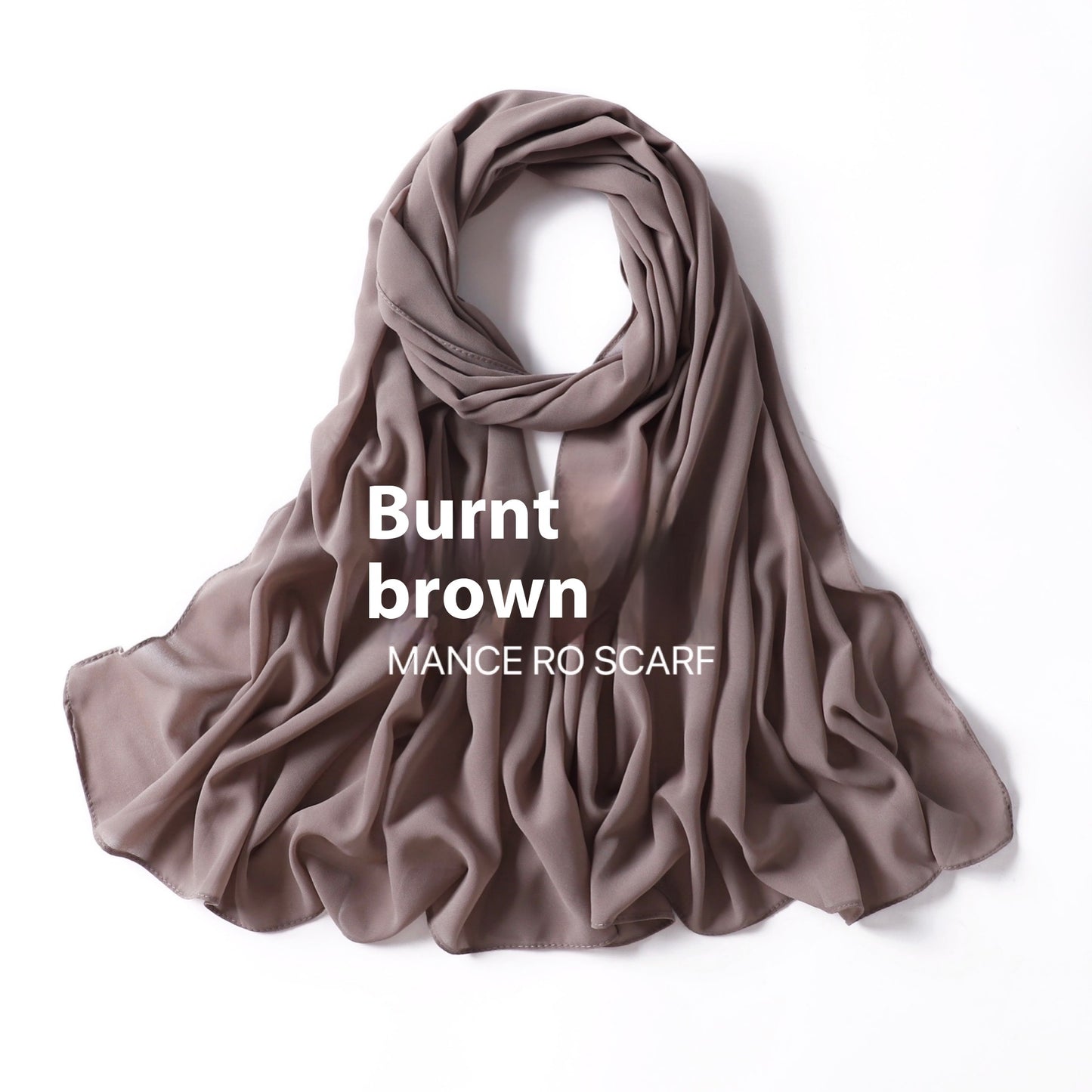 Reine Farbe Perle Chiffon Schal Kopftuch Schleier Chiffon Schal