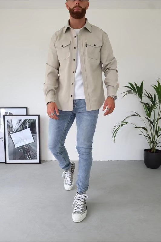 Herren Jugend Freizeithemd Brushed