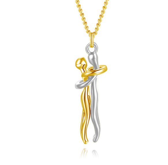 Liebe Umarmung Halskette Unisex Männer Frauen Paar Schmuck einfache Temperament Schlüsselbein Kette Valentinstag Liebhaber Geschenk 