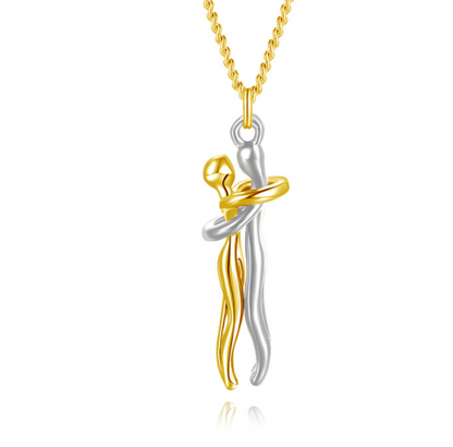 Liebe Umarmung Halskette Unisex Männer Frauen Paar Schmuck einfache Temperament Schlüsselbein Kette Valentinstag Liebhaber Geschenk 