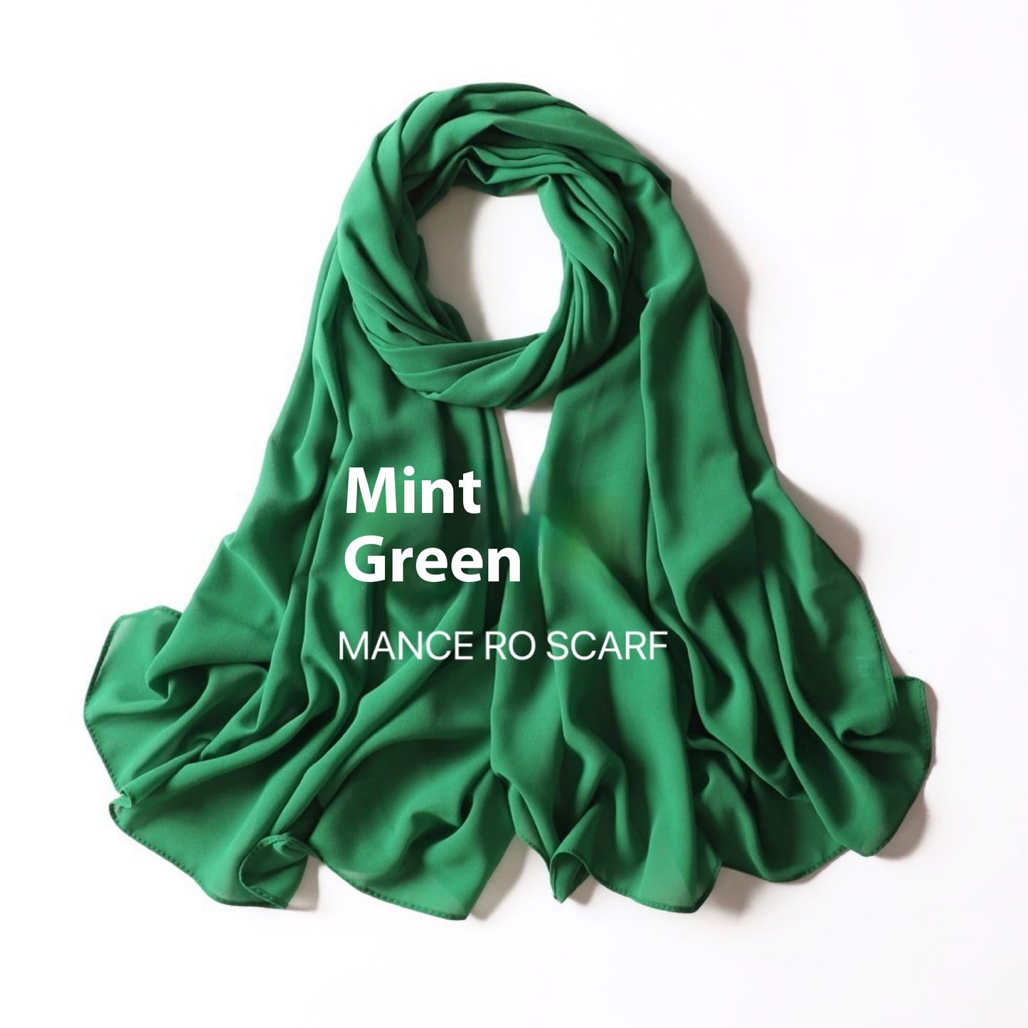 Reine Farbe Perle Chiffon Schal Kopftuch Schleier Chiffon Schal