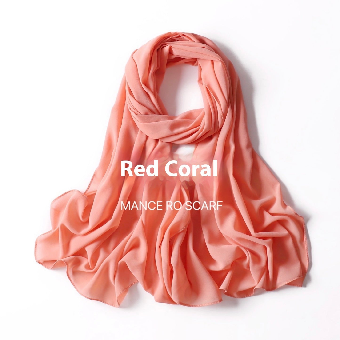 Reine Farbe Perle Chiffon Schal Kopftuch Schleier Chiffon Schal