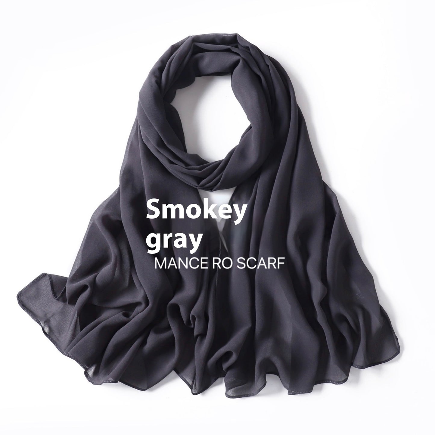 Reine Farbe Perle Chiffon Schal Kopftuch Schleier Chiffon Schal