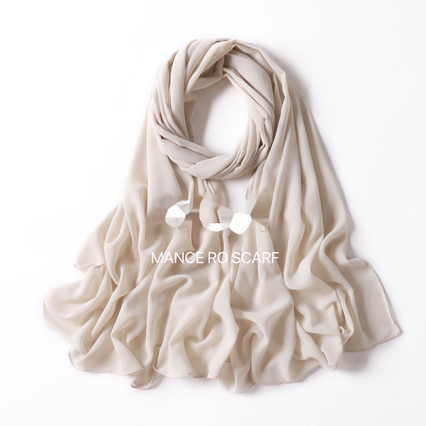 Reine Farbe Perle Chiffon Schal Kopftuch Schleier Chiffon Schal