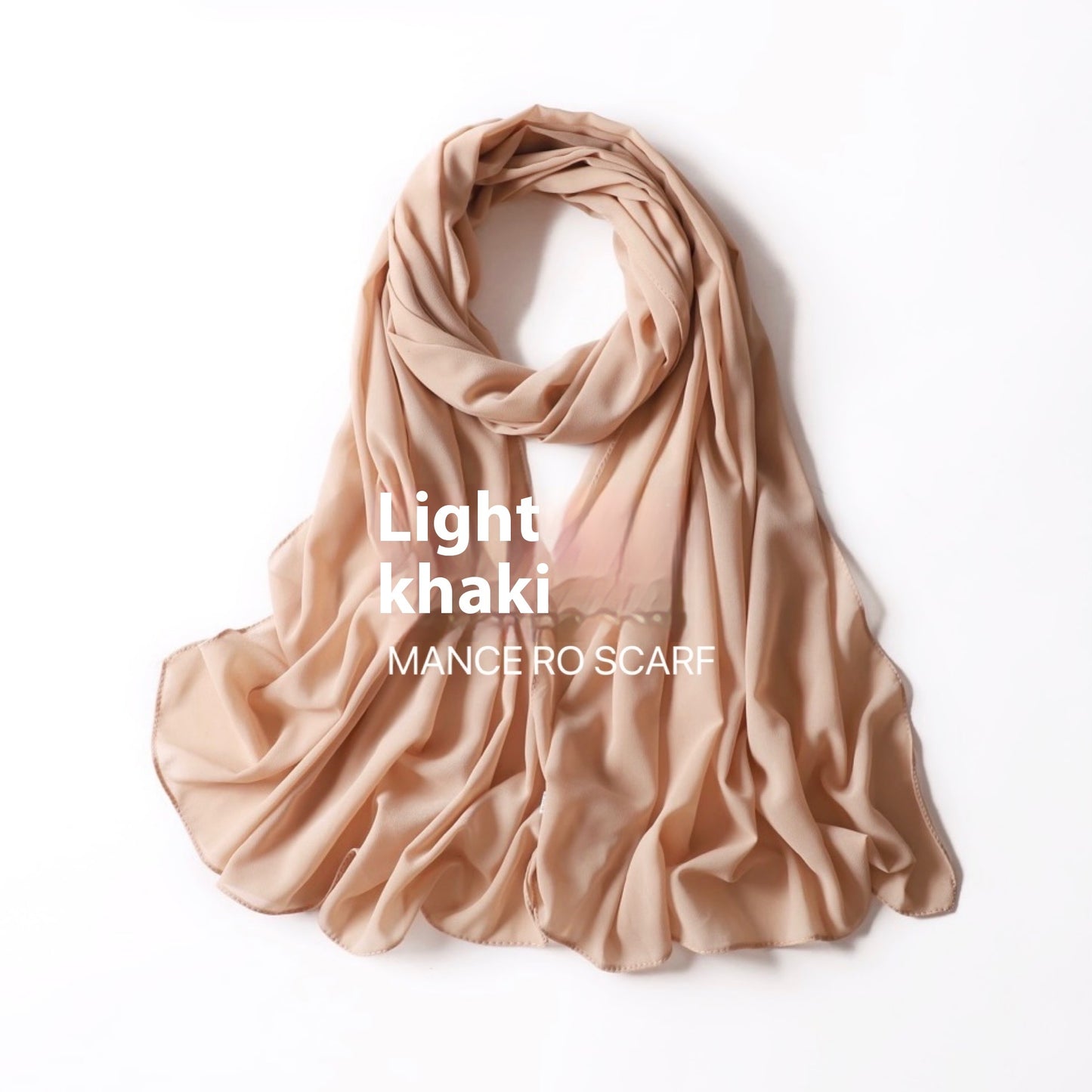 Reine Farbe Perle Chiffon Schal Kopftuch Schleier Chiffon Schal