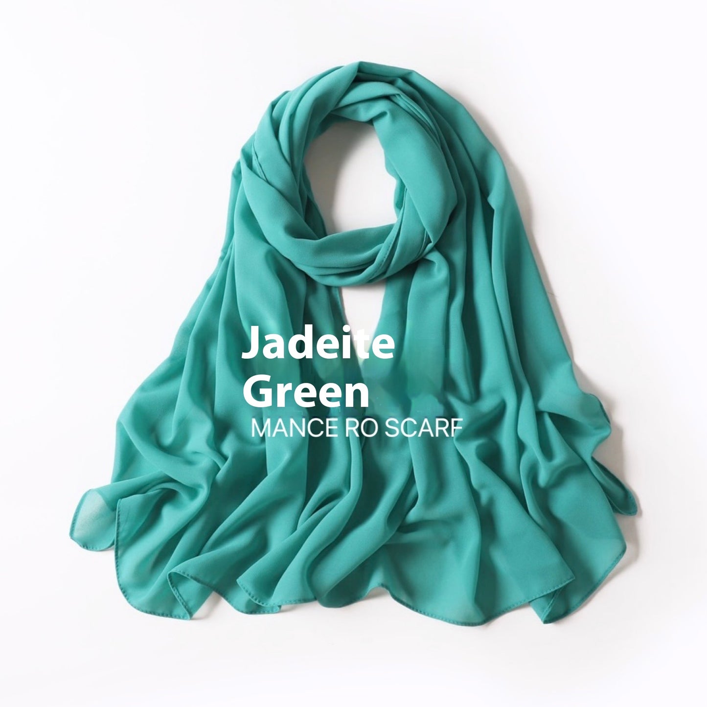 Reine Farbe Perle Chiffon Schal Kopftuch Schleier Chiffon Schal
