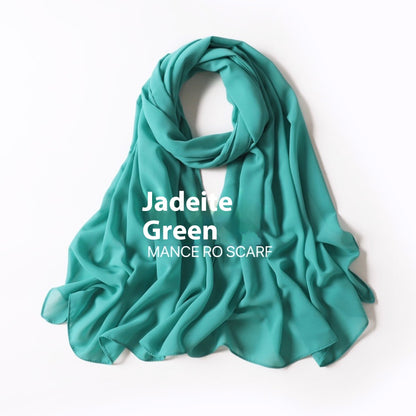 Reine Farbe Perle Chiffon Schal Kopftuch Schleier Chiffon Schal