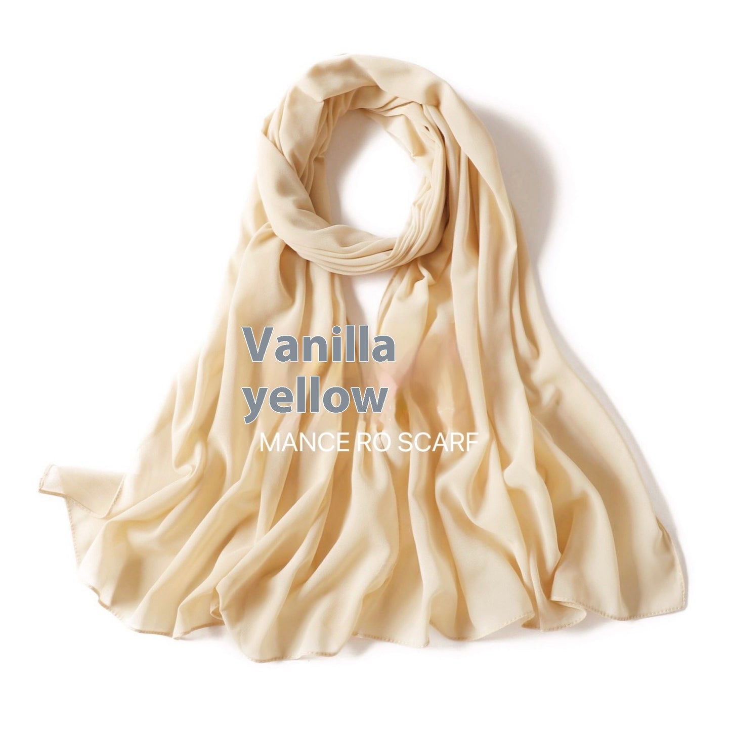 Reine Farbe Perle Chiffon Schal Kopftuch Schleier Chiffon Schal