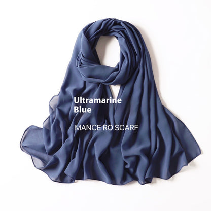 Reine Farbe Perle Chiffon Schal Kopftuch Schleier Chiffon Schal