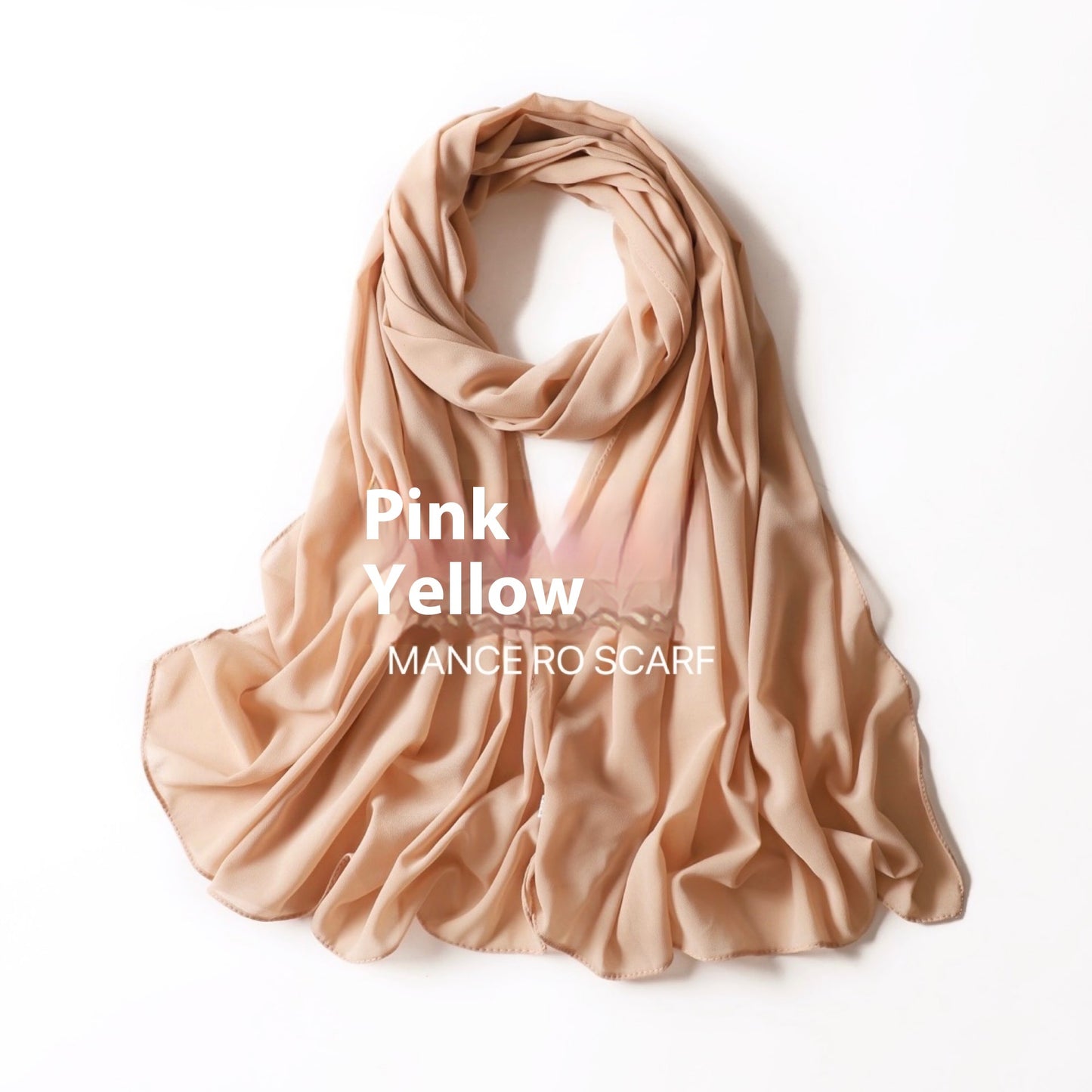Reine Farbe Perle Chiffon Schal Kopftuch Schleier Chiffon Schal