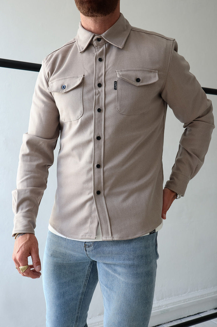 Herren Jugend Freizeithemd Brushed