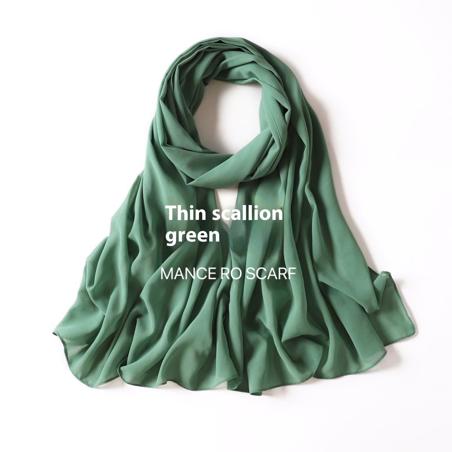 Reine Farbe Perle Chiffon Schal Kopftuch Schleier Chiffon Schal
