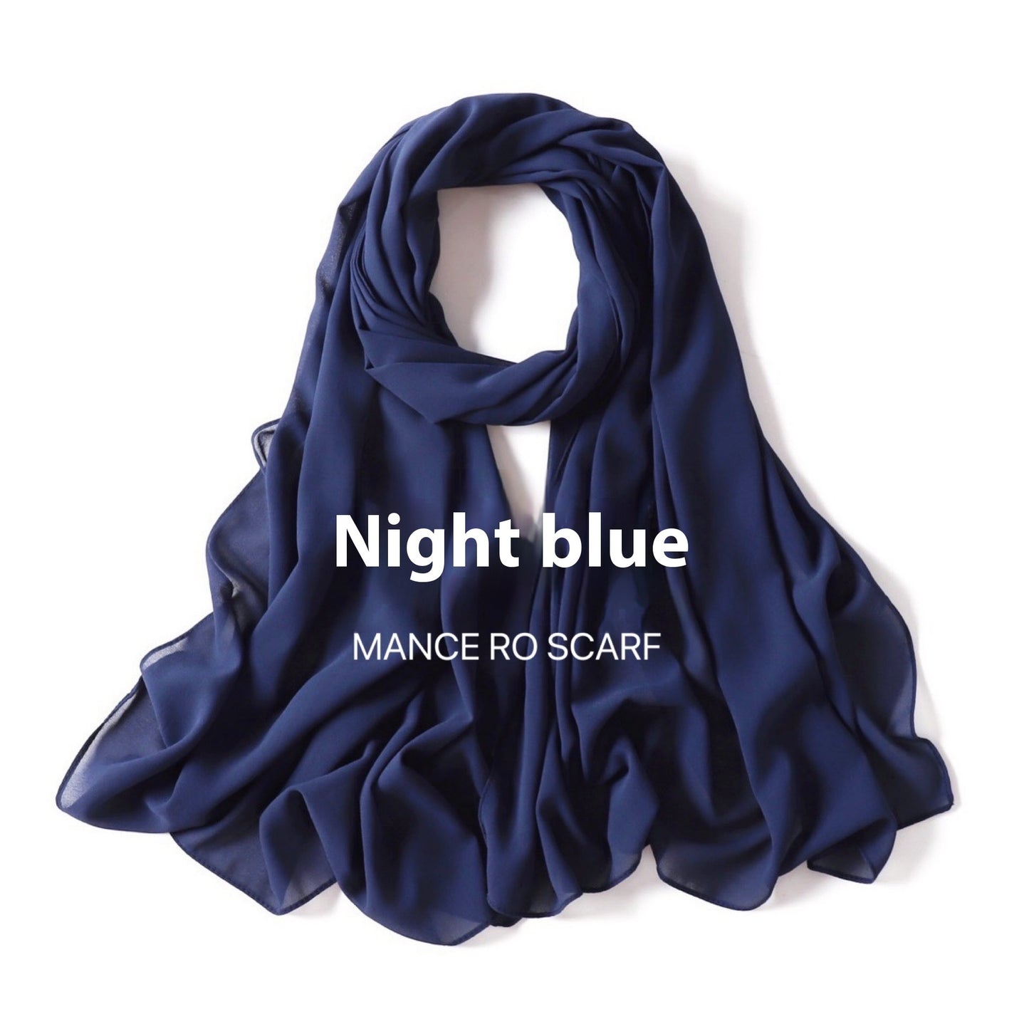 Reine Farbe Perle Chiffon Schal Kopftuch Schleier Chiffon Schal