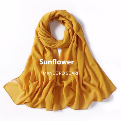Reine Farbe Perle Chiffon Schal Kopftuch Schleier Chiffon Schal