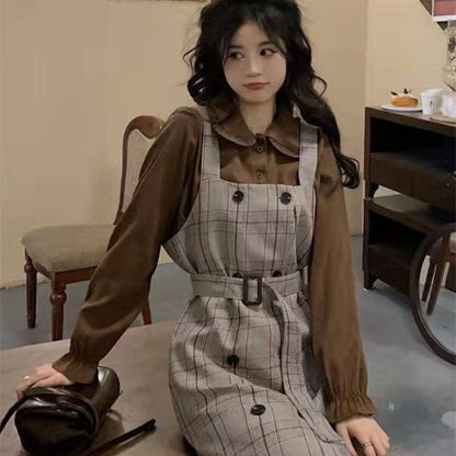 Western Style Youthful-looking Spring And Autumn Vintage Shirt