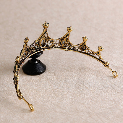 Neu Barock Retro Schwarze Krone Braut Kopfschmuck Hochzeit Hochzeit Foto Zubehör