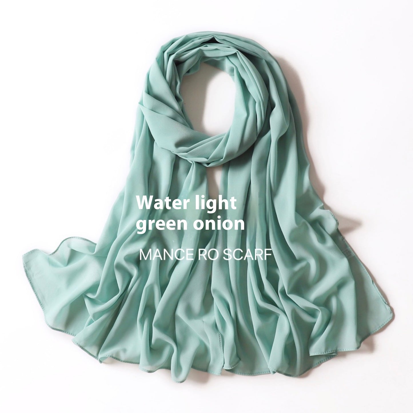Reine Farbe Perle Chiffon Schal Kopftuch Schleier Chiffon Schal