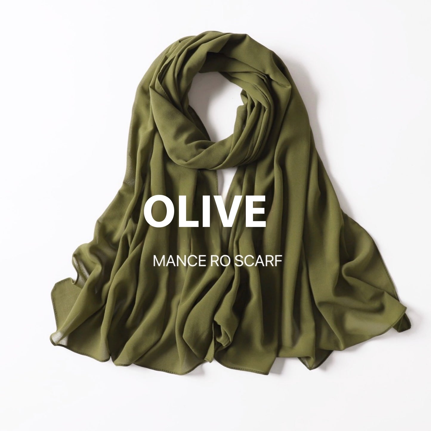Reine Farbe Perle Chiffon Schal Kopftuch Schleier Chiffon Schal