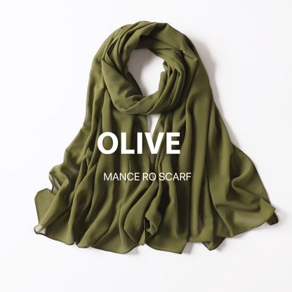 Reine Farbe Perle Chiffon Schal Kopftuch Schleier Chiffon Schal