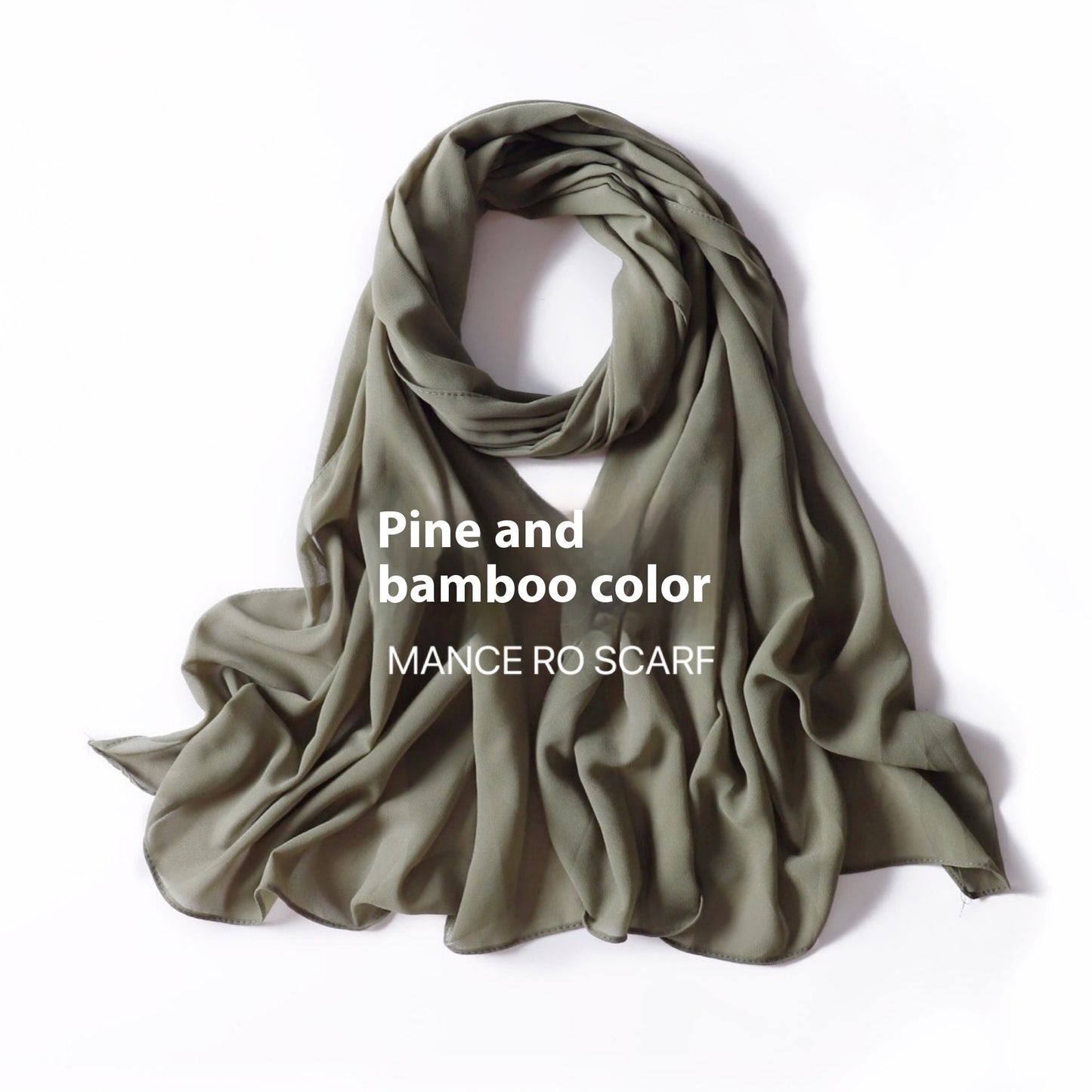 Reine Farbe Perle Chiffon Schal Kopftuch Schleier Chiffon Schal